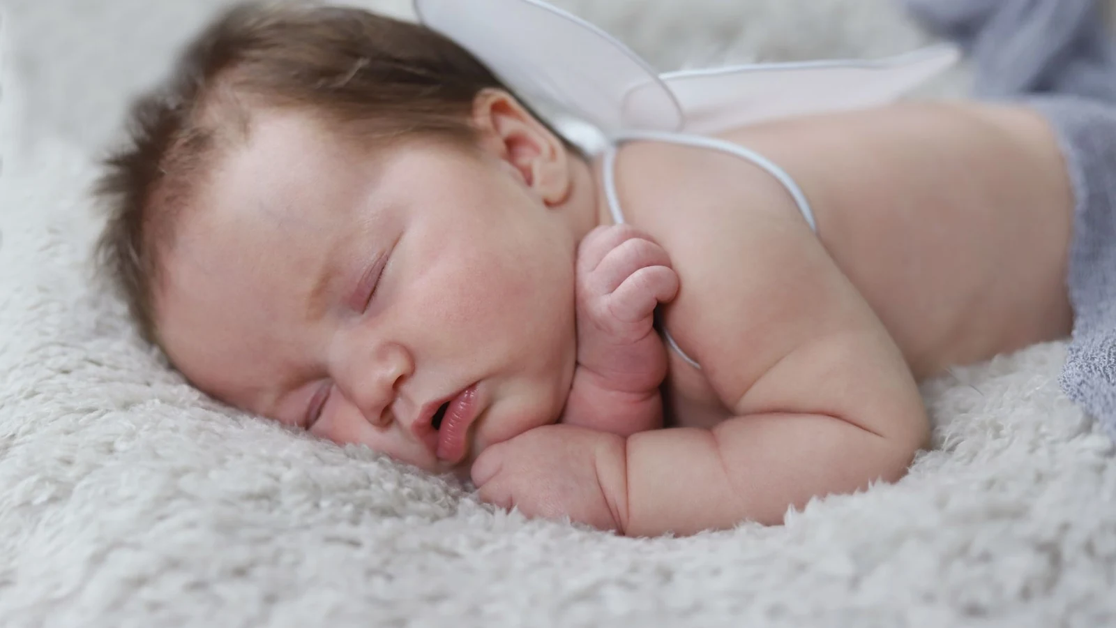 A baby sleeping peacefully