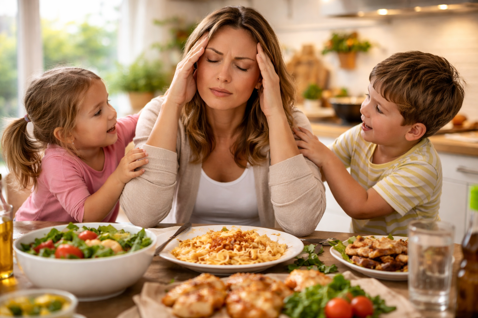 How to handle feeling touched out by dinner time with less stress