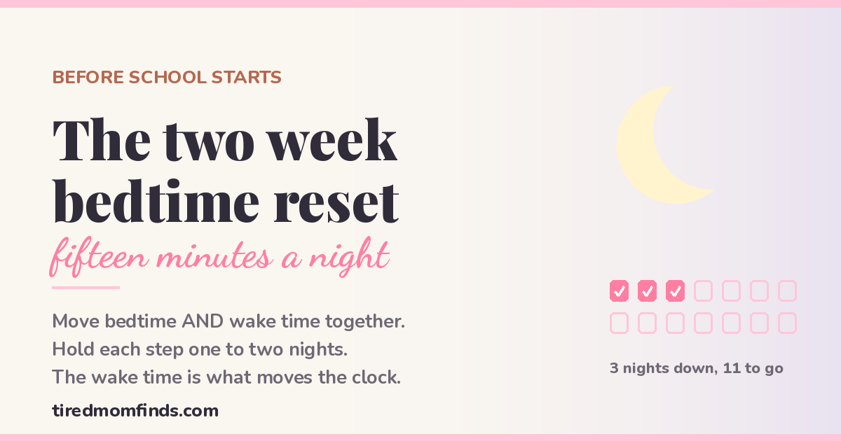 How to Reset Your Kid's Bedtime Before School Starts